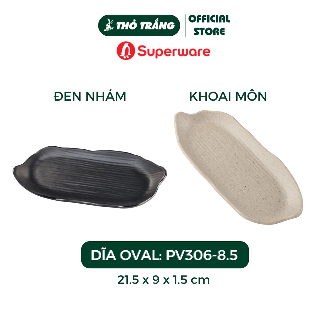 Dĩa nhựa nhám Melamine Srithai Superware cao cấp đa đạng kiểu dáng, màu sắc