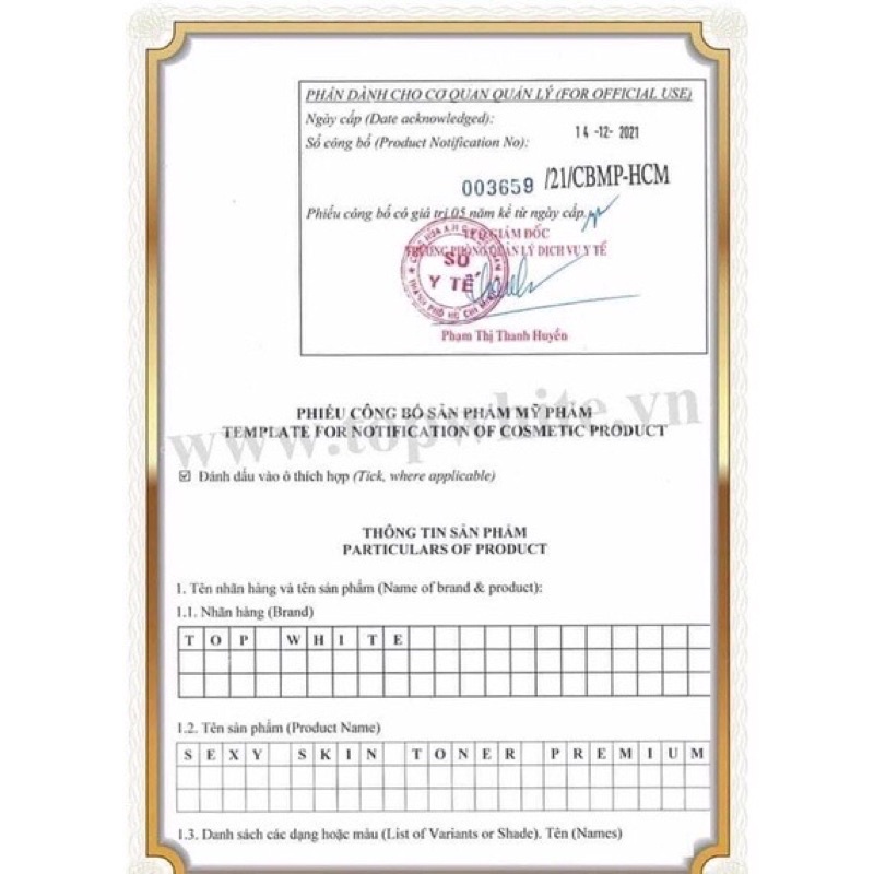 Nước Hoa Hồng Topwhite