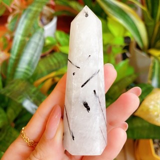 Trụ đá Black Tourmaline Quartz