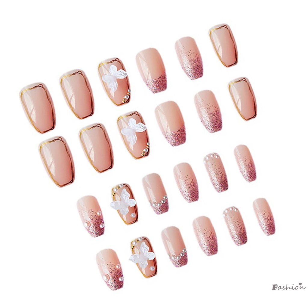 Móng Tay Giả Bằng ABS Màu Hồng Sáng Nhẹ Nhàng Dễ Sử Dụng Cho Mọi Tông Màu Da