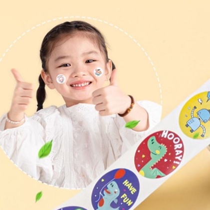 Cuộn 500 sticker khích lệ khen thưởng học tập cho học sinh
