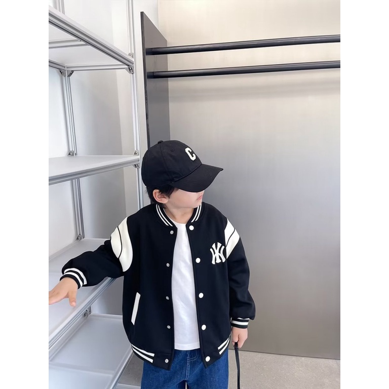 Áo Khoác Bóng Chày Mỏng In Chữ Phong Cách Đường Phố Thời Trang Mùa Thu Mới Dành Cho Bé Trai Bé Gái
