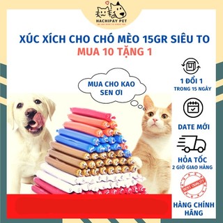 Xúc xích cho chó, xúc xích cho mèo 5 hương vị thơm ngon cây lớn 15gr