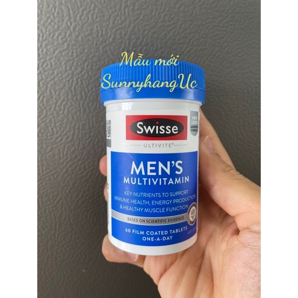 VIÊN UỐNG VITAMIN TỔNG HỢP CHO NAM GIỚI MEN’S MULTIVITAMIN SWISSE 60 VIÊN