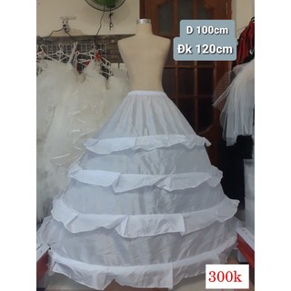 Tùng váy cưới cô dâu 4 tầng thép