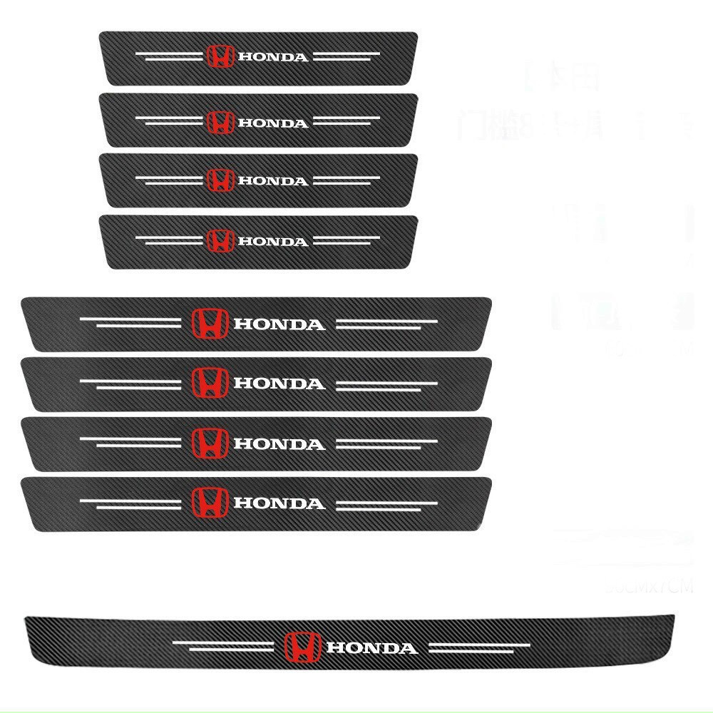 Bộ Nẹp Dán Bậc Cửa, Cốp Vân Carbon Xe HONDA Bảo Vệ Chống Trầy Xước