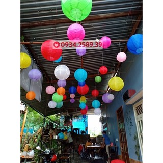 Lồng Đèn Giấy Tròn Đủ Màu