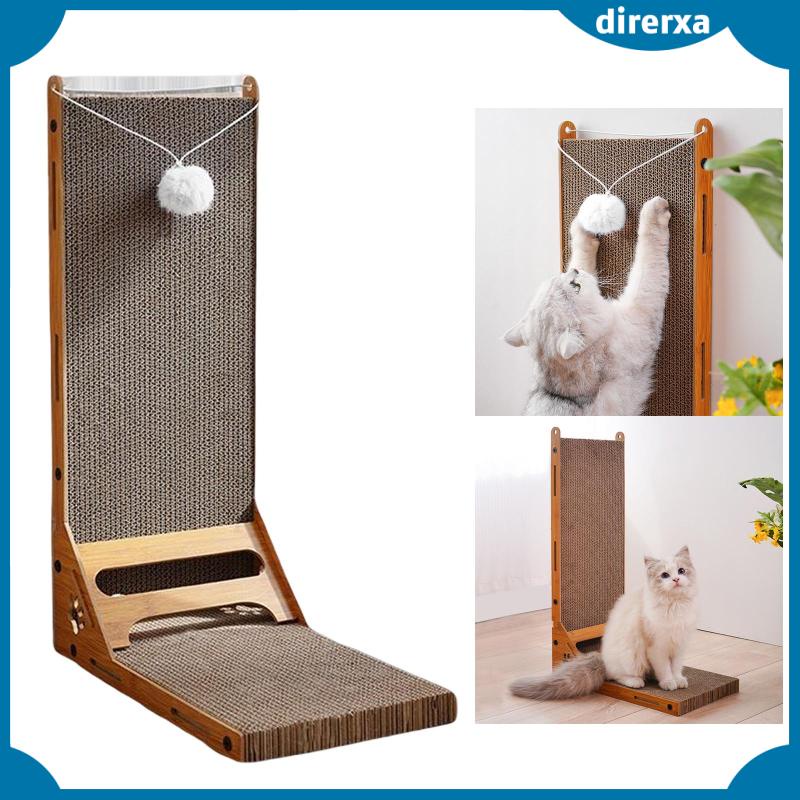 Dọc Cat Scratcher Chơi đồ chơi tương tác Bảo vệ đồ nội thất, Bảng cào đứng cho Kitty, Đồ dùng cho thú cưng Các tông Tấm cào sóng Thảm ngủ Bền Thích hợp cho mèo nghỉ ngơi Nghiền móng vuốt