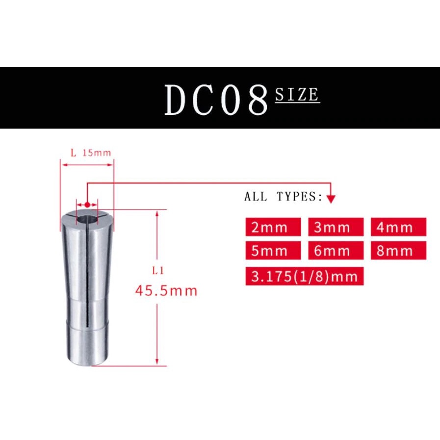 Collet độ chính xác cao DC06-, DC08-. Senga độ chính xác cao DC06-, DC08(3-10 - Xuất xứ: Đài Loan