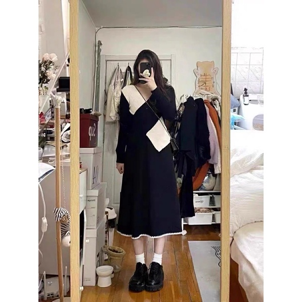 [bigsize 55-100kg] Áo vạt chéo thiết kế tôn dáng mix màu điệu đi chơi đi tiệc, sang chảnh thanh lịch