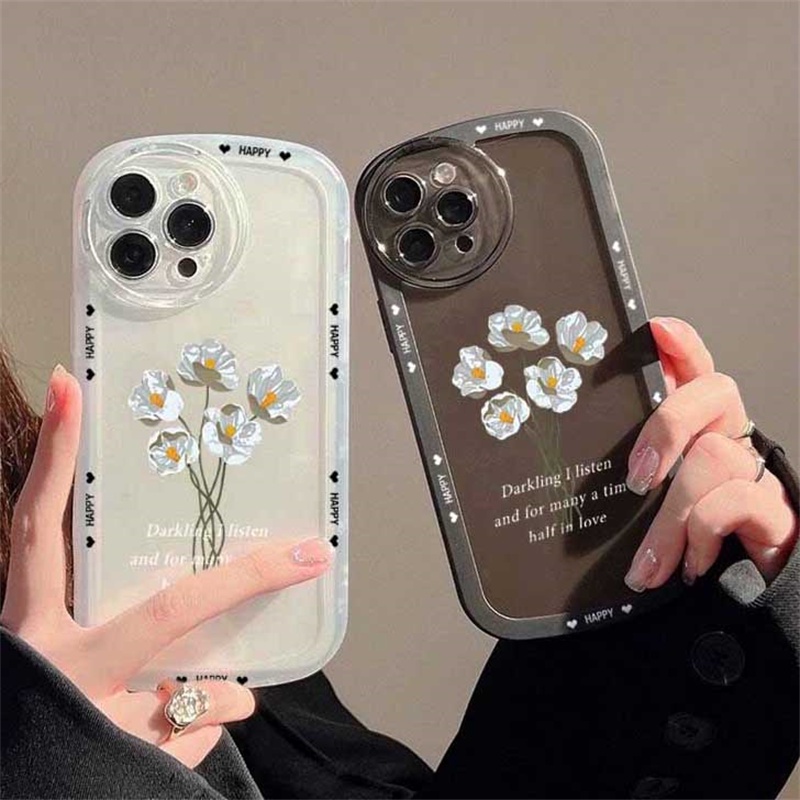 Ốp Điện Thoại Silicon Mềm Hình Hoa tulip Cho Realme 5 5i 6i C3 C35 C21Y C25Y C21 RealmeC11 C11 2021 C25 C15 C12 C2
