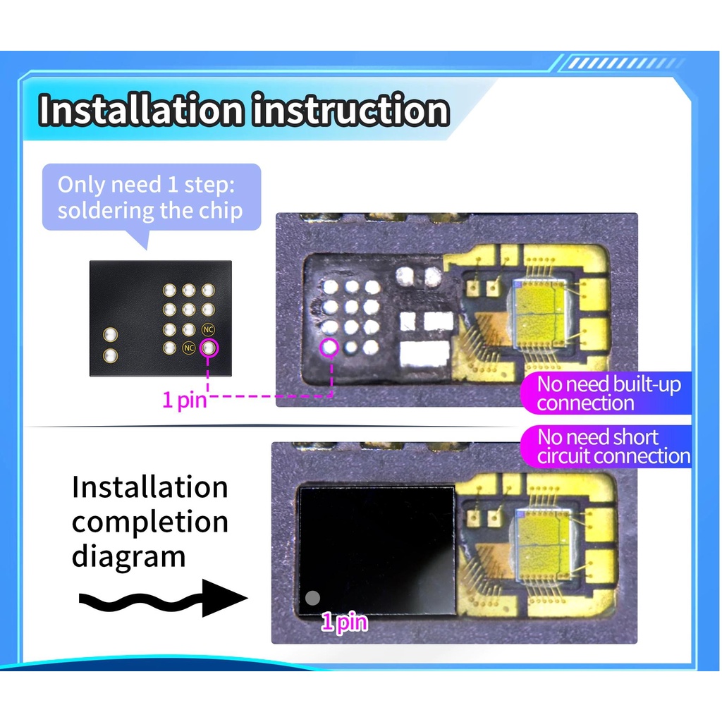 IC Face ID hãng JC  Sửa Face ID dùng chung X-12 Pro.max và i.Pad Pro 3/4