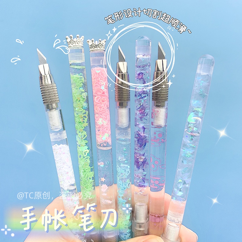 Bút dao unboxing, bút dao trổ sticker, washi tap