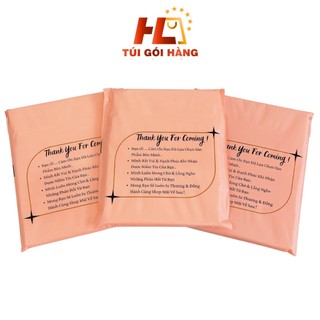 Túi gói hàng in thư cám ơn chất liệu cao cấp màu hồng đào size 35x45 TUIGOIHANGHL