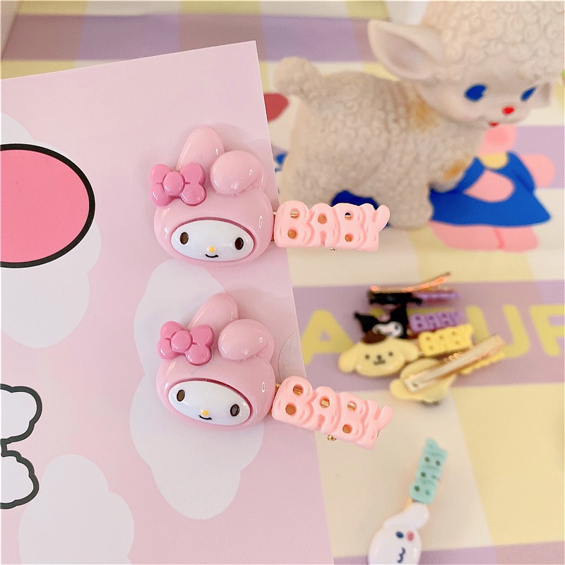 Kẹp Tóc Họa Tiết Hoạt Hình Kuromi Cinnamoroll Melody Dễ Thương Cho Nữ