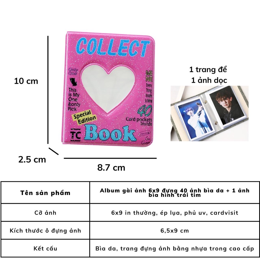 Album ảnh mini để 36, 41, 65 ảnh 6x9, 20 ảnh để bàn lomo card, cardvisit, bìa vải, bìa nhựa, bìa da album ảnh AnVy