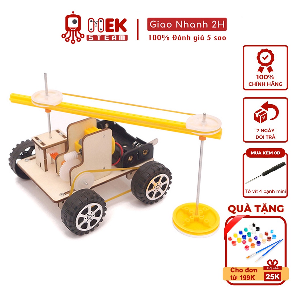 Đồ chơi trẻ em MEKVN bộ lắp ráp mô hình robot lau nhà tự động J-50 bằng gỗ phát triển trí tuệ sáng tạo thông minh