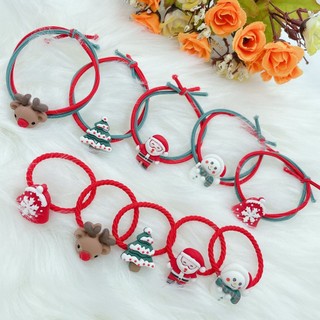 Dây cột tóc noel xinh xắn,cột tóc handmade cọng chun chắc chắn