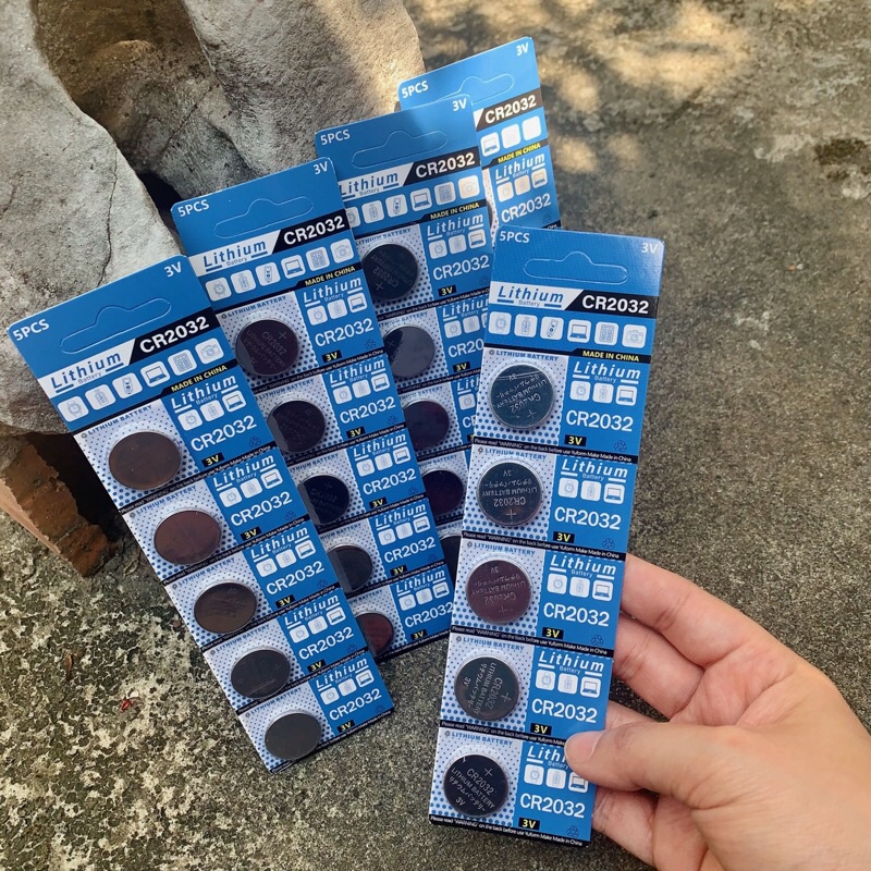 1 vỉ 5 viên pin cúc Lithium 3V CR2032 CR2025 CR2016 pin nút cho Cmos, điều khiển, chìa khóa ô tô, xe máy, cửa cuốn