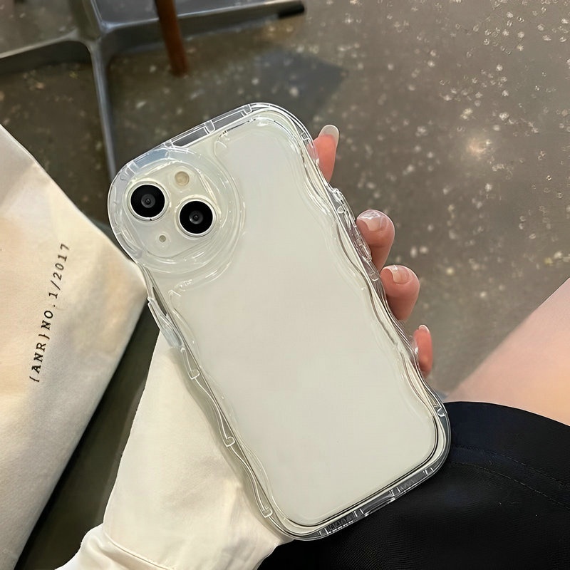 Clear Casing Realme C53 C55 C30S C33 C31 C35 Narzo 50A 50i Prime C21 C21Y C25Y C20 C11 2020 2021 C17 9Pro+ 5G 9 10 4G 8 7i 5 5i 5s 6i 6 C2 C1 3 2 Pro U1 ins Waves Edge Fine Hole Airbag Shockproof Soft Phone Case STB 01