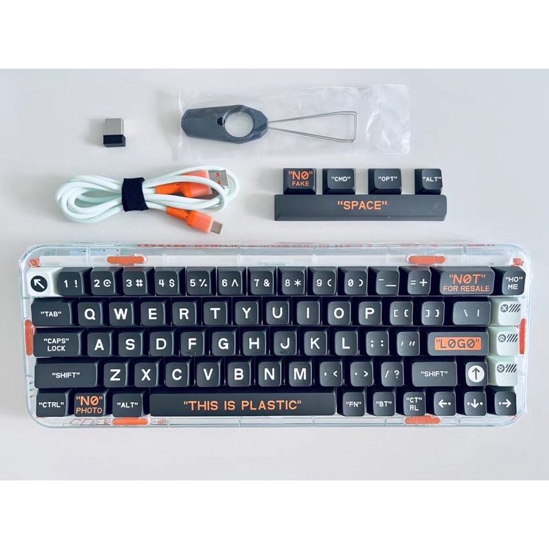 Bàn phím cơ không dây bluetooth, 2.4G Mojo 68 MelGeek Darknight chính hãng LED RGB có thể hotswap thay switch