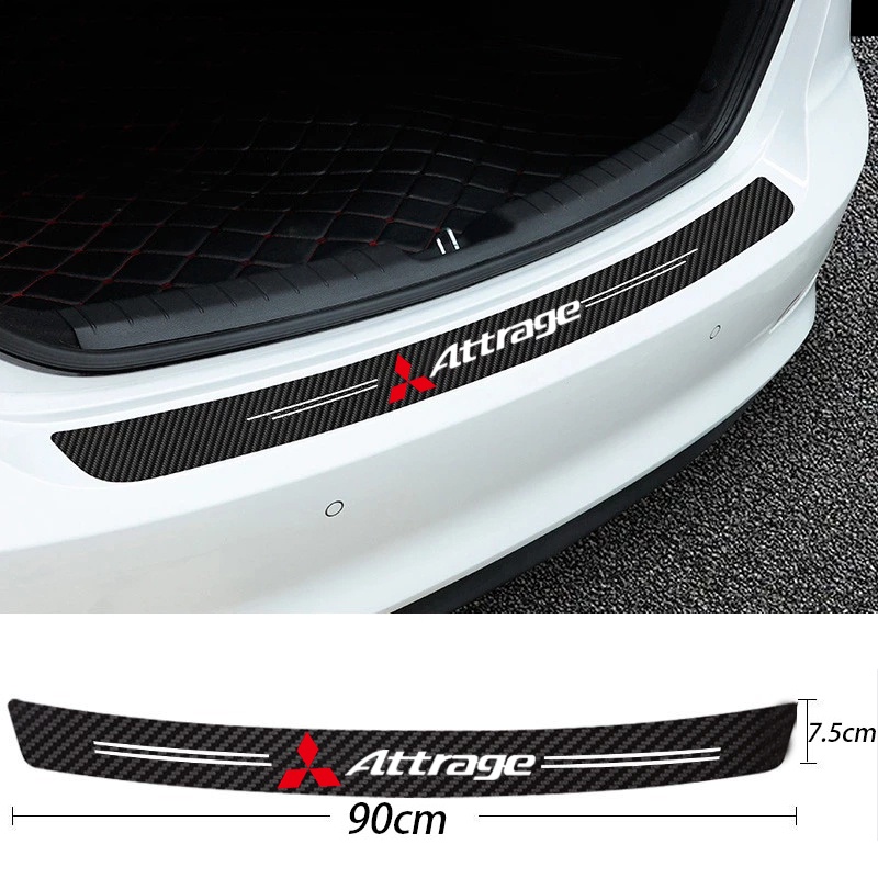 Miếng Dán Cửa Xe Hơi Bằng Sợi Carbon Chống Trầy Tiện Dụng Cho Mitsubishi Attrage RalliArt