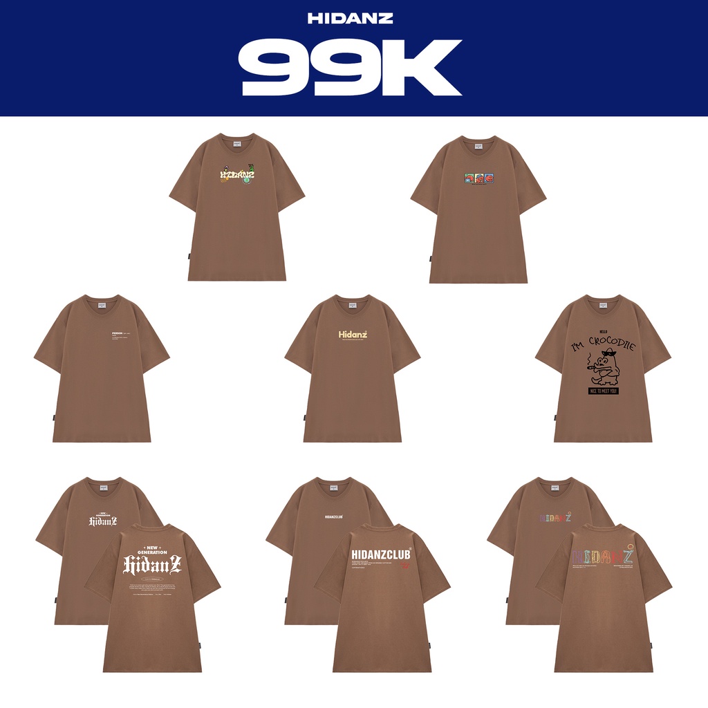 Áo thun Unisex Brand HIDANZ - Áo Random sale lỗi nhẹ - Giao ngẫu nhiên
