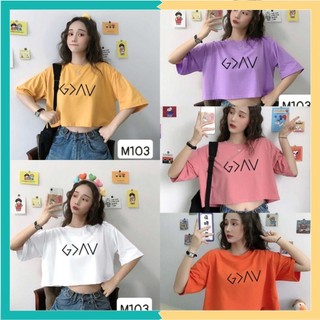Áo Thun Nữ Croptop 🚀FREESHIP🚀 Áo phông nữ croptop form rộng, 5 màu thời trang. Mã:  M103