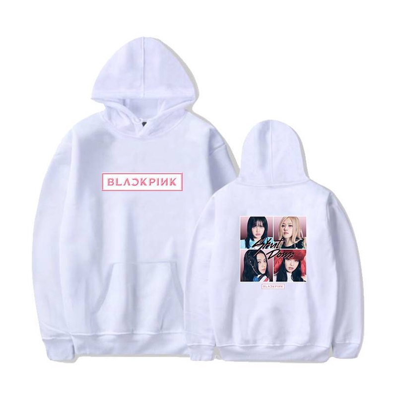 Tốt Nhất Áo Hoodie Dáng Rộng Màu Hồng In Chữ Blackpink BORN Thời Trang Thu Đông Dành Cho Nữ We