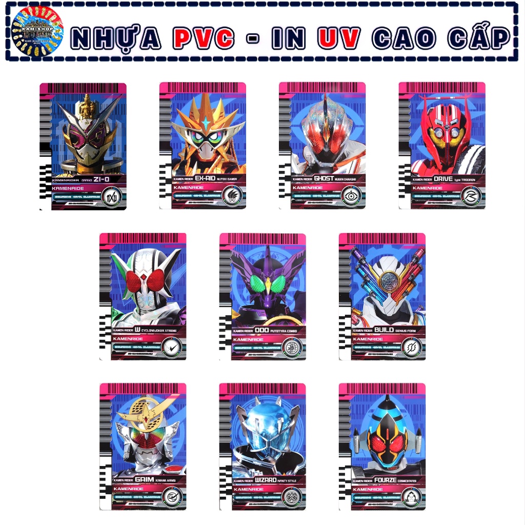 10 Card Liner Form W - ZiO - Thẻ Bài Kamen Rider Chất Liệu nhựa PVC cao cấp