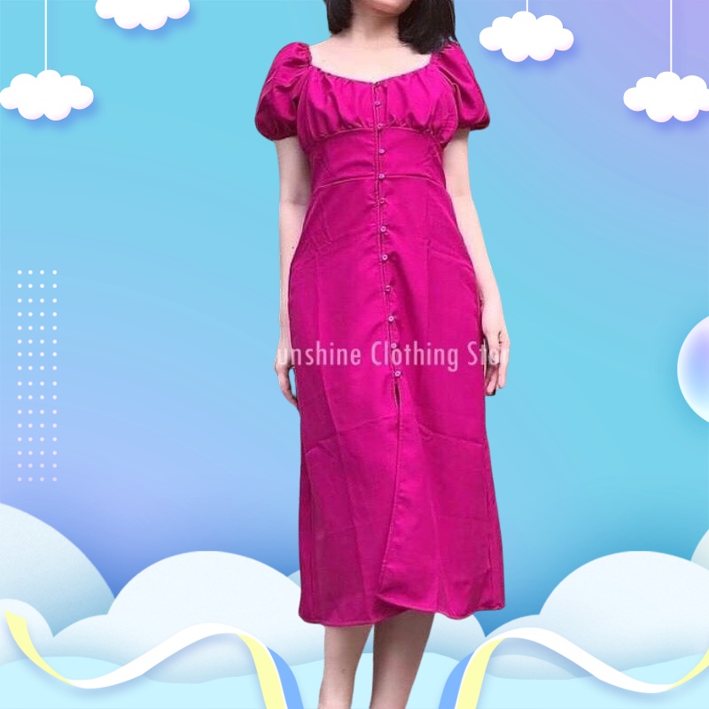 H226 - Váy Nữ ZA.R.A Màu Tím Tay Bồng