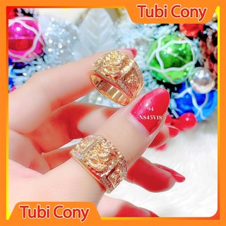 Nhẫn nam mạ vàng chạm khắc rồng mẫu N845 - 94 Tubi Cony
