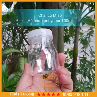 [Hàng Đẹp] Hủ nhựa trong PET MISO dung tích 100ml để làm sữa chua, đựng gia vị nhà bếp và đựng các vật nhỏ trong nhà