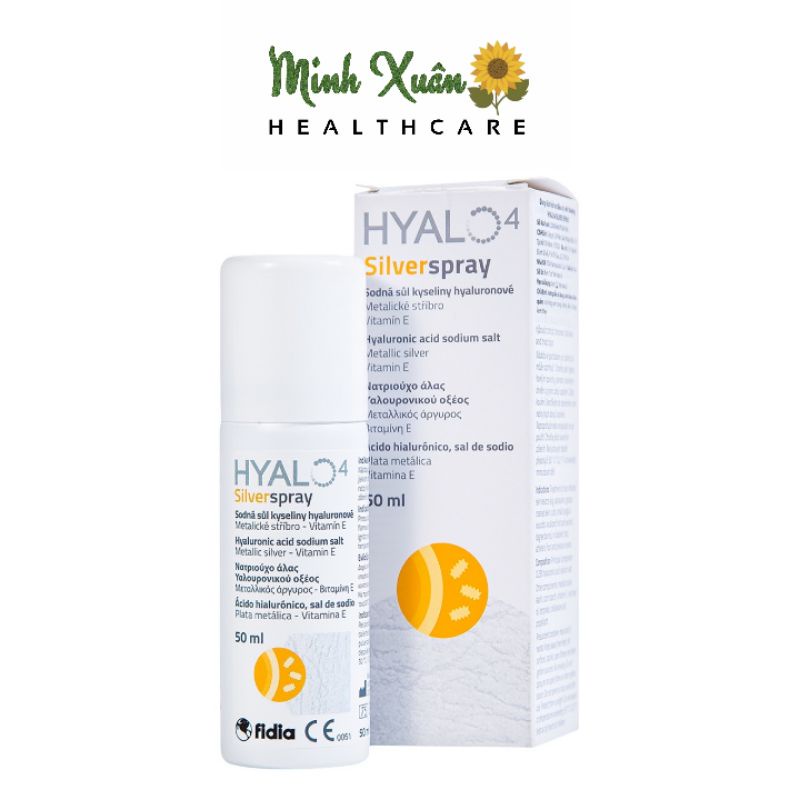 Chai xịt Hyalo4 Silver Spray hỗ trợ tổn thương da không bị nhiễm trùng