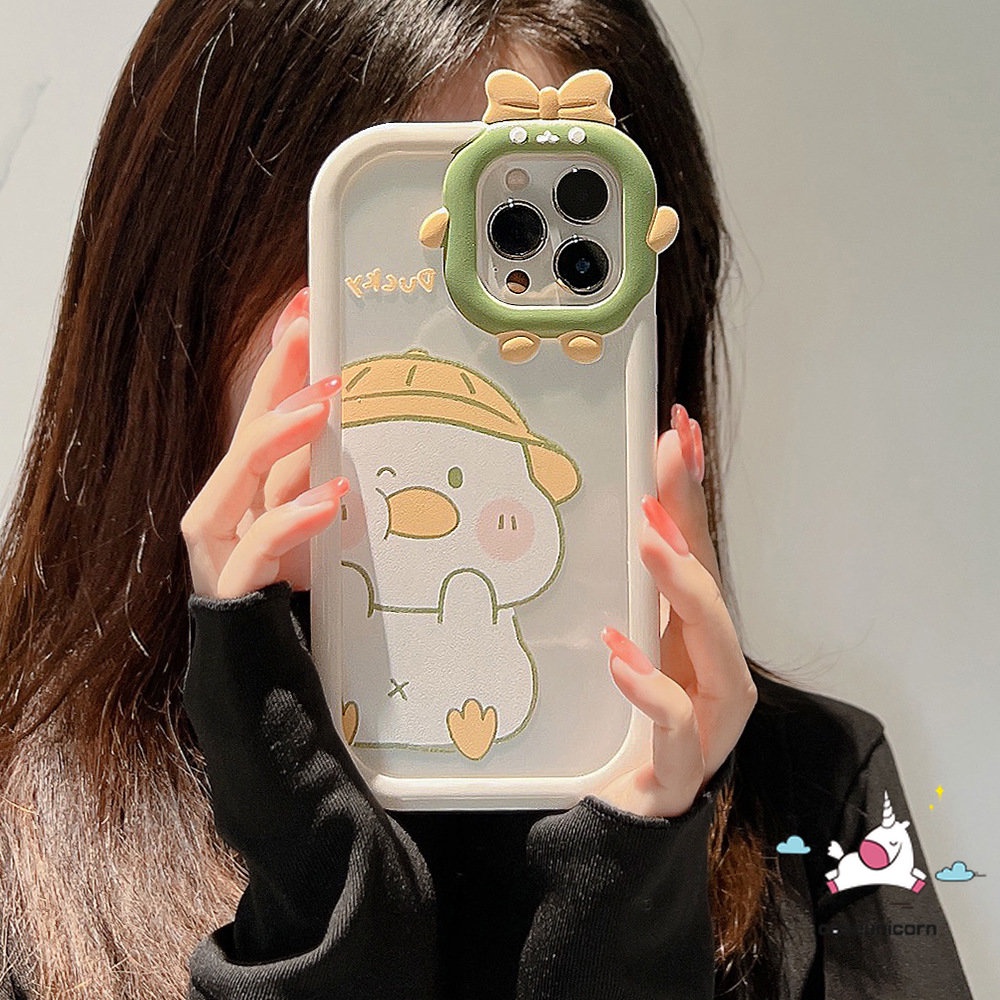 Ốp Điện Thoại Mềm Họa Tiết Chú Vịt 3D Dễ Thương Cho iPhone 11 13 12 14 Pro MAX 7 8 6 6S 14 Plus XR X XS MAX SE 2020