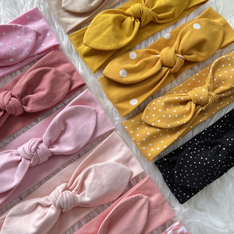 Turban Tai Thỏ, Băng Đô Thỏ, Tuban Cotton Chất Liệu Cotton và Co Giãn Cho Bé Sơ Sinh Đến 3 Tuổi
