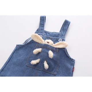 SET YẾM JEANS KÈM SƠ MI BÉ GÁI