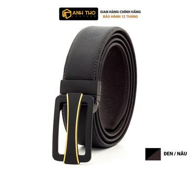 Thắt lưng da bò khóa xoay MIB35-2M02 | Anh Tho Leather