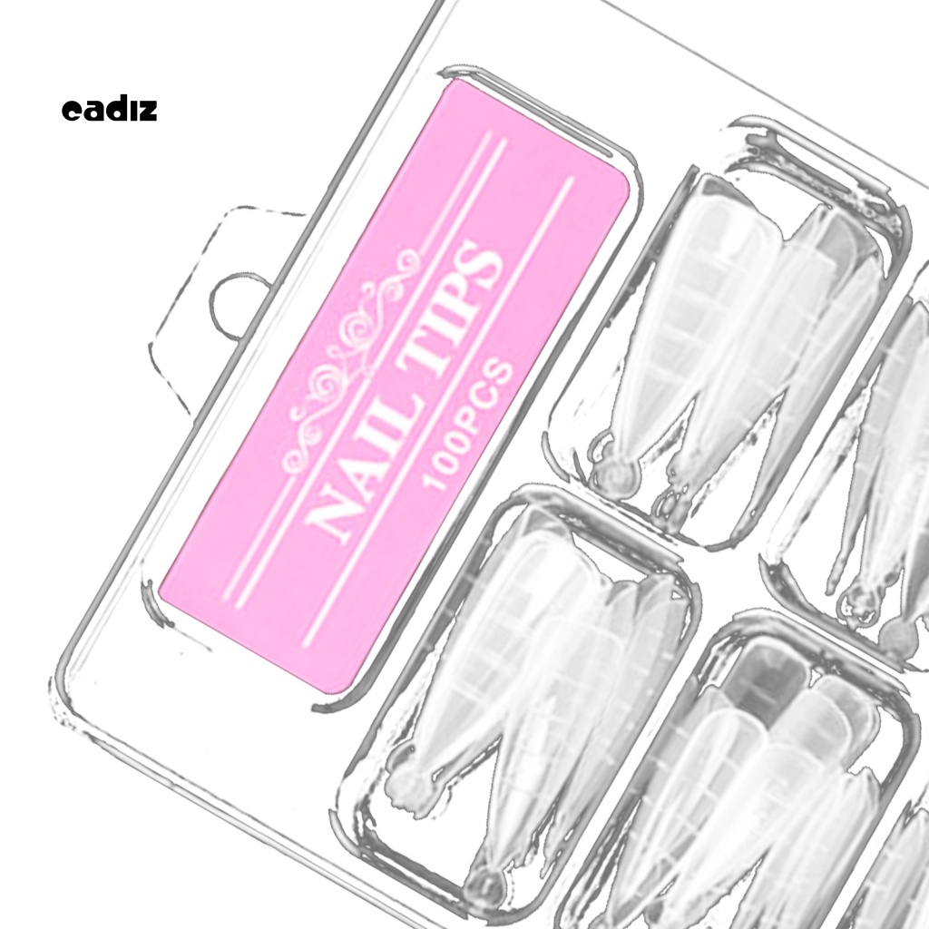 Bộ 100 Móng Tay Giả Dáng Dài Nhẹ Nhàng Thời Trang
