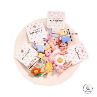 Set 3 Dây Cột Tóc Thú Nhiều Mẫu Cho Bé