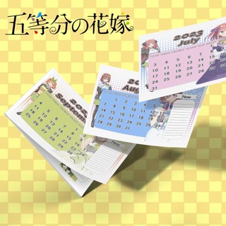 Bộ lịch để bàn 12 tháng anime Nhà Có 5 Nàng Dâu – Go Tobun No Hanayome
