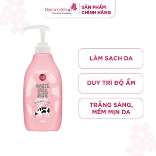 Sữa tắm sữa bò Cathy Doll White Milk Shine Body Bath Cream 450ml