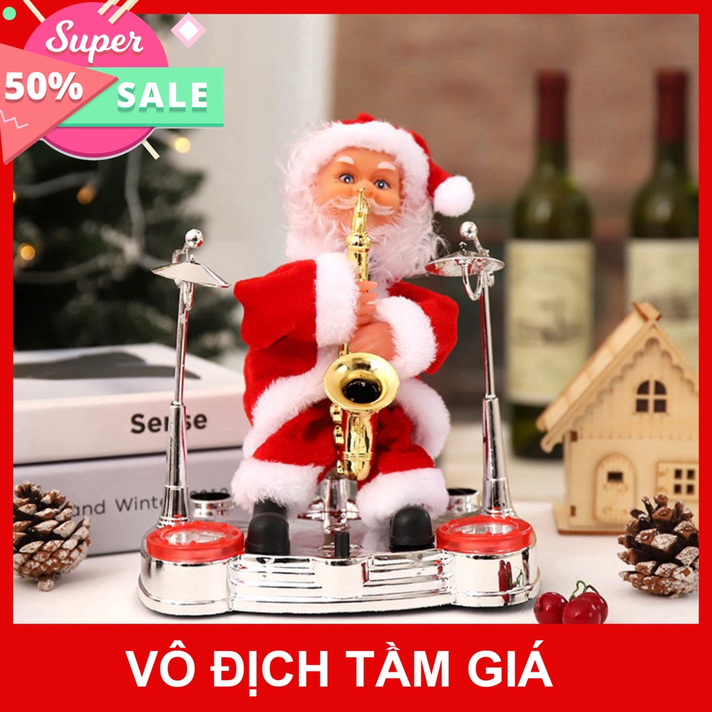 Combo Bộ Đồ Chơi Ông Già NOEL, Ông Già Noel Leo Dây, Leo Thang, Ống Khói, Nhảy Múa Sử Dụng Pin, Đồ trang trí Giáng Sinh