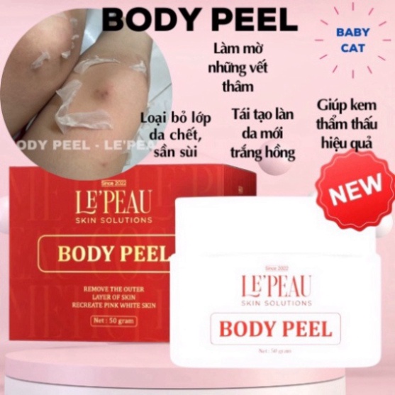 Peel nách retinol, peel body trắng da mờ thâm, dưỡng trắng, kem dưỡng ẩm 50gr