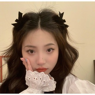 1 Kẹp Tóc Nơ Nhung Đen Cho Bé Gái