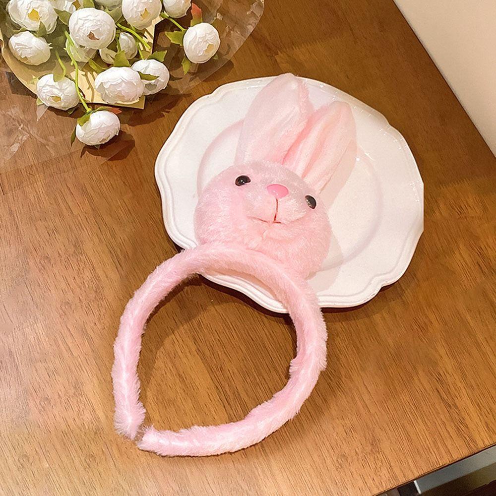 Băng Đô Cài Tóc Hình Thỏ Hoạt Hình Bằng Lông Nhung Dễ Thương Xinh Xắn Cho Nữ