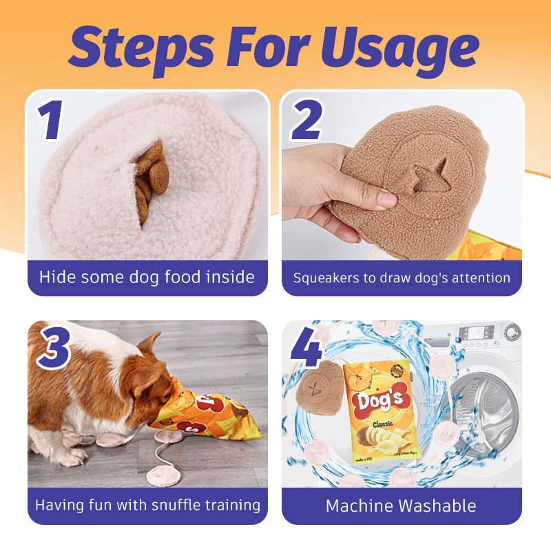 HamshMoc Đồ Chơi Nhai Gặm Tương Tác Bằng Vải Bông Mềm Mại Hình Tô Thức Ăn Cho Cún Cưng