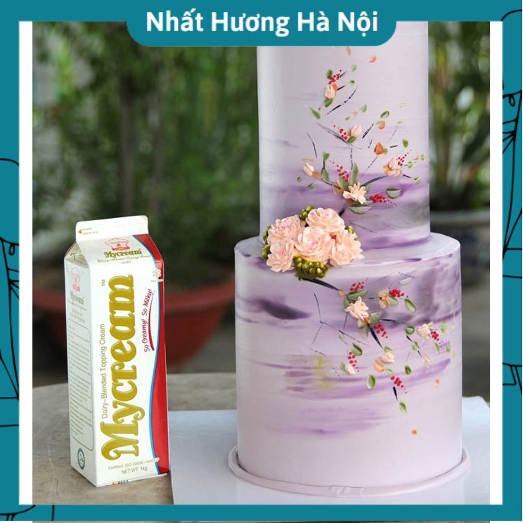 Kem Trang Trí Bánh Kem MyCream Ngà Nhất Hương 1kg - Kem Topping Trang Trí Bánh