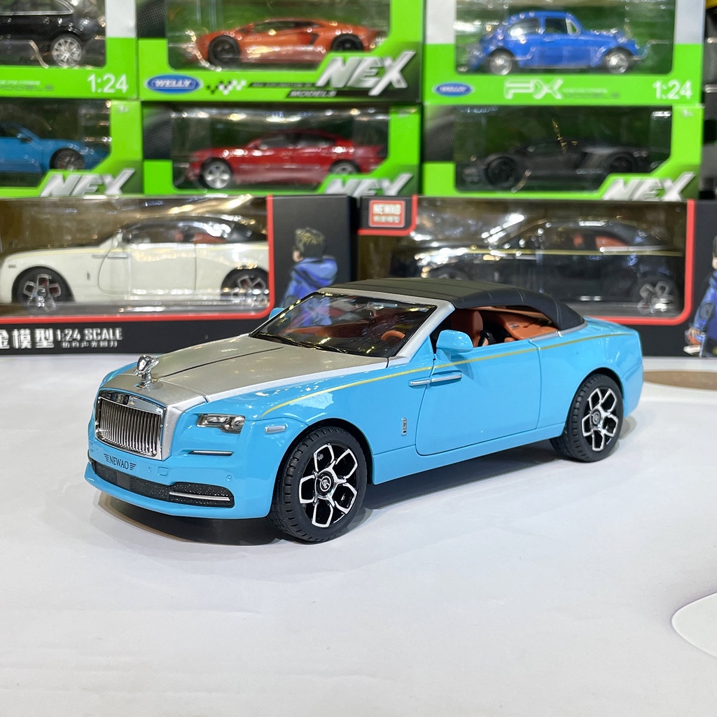 Mô hình xe ô tô hợp kim Rolls Royce Dawn mui trần tỉ lệ 1:24 hãng Newao 4 màu