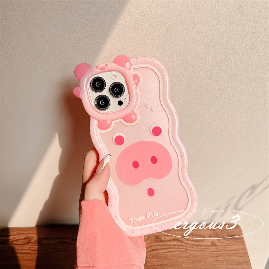 Ốp Điện Thoại Họa Tiết Chú Heo Hồng Hoạt Hình Cho iPhone 14 13 12 11 Pro Max 8 7 Plus X Xs SE2020 Xr Xs Max 6 6s Plus